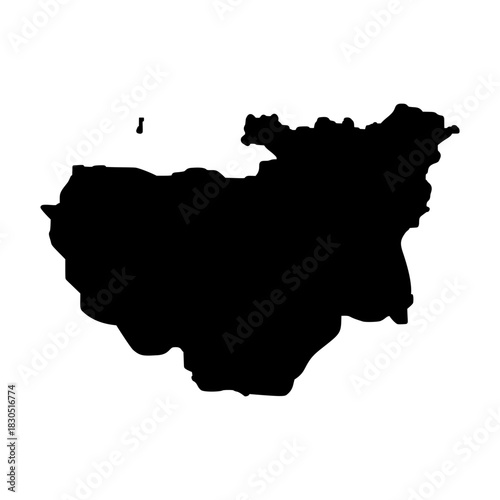 Bursa Turkey city map silhouette vector illustration
