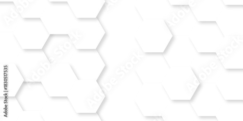 Abstract background with hexagons Abstract hexagon polygonal pattern background vector. seamless bright white abstract honeycomb background.	