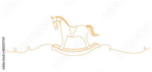 continuous line of children's rocking horse toys for the year of the horse eps 1