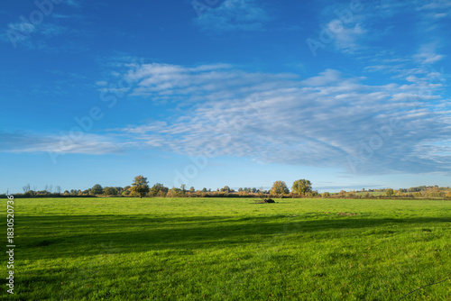 vue d'un paysage avec un ciel nuageux dans le centre de la France en Europe