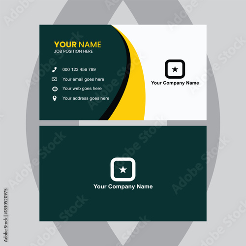 Modern professional business card template with stylish design elements for networking or marketing that will elevate your brand identity and leave a lasting impression