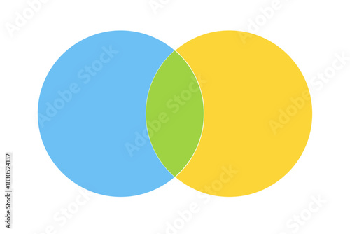 Venn infographic sections, template. Data chart with colorful circular elements.United business schema, area. 