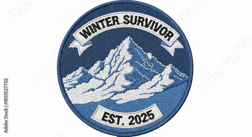 Show off your resilience with a Winter Survivor patch featuring snowy mountain peaks and the year 2025, a symbol of strength and overcoming challenges