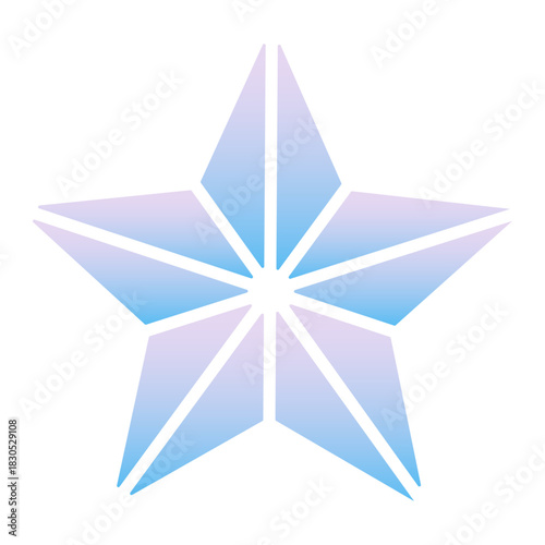 Gradient Christmas star icon vector illustration.