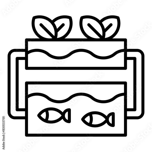 Aquaponics Icon. Vector Line Icon