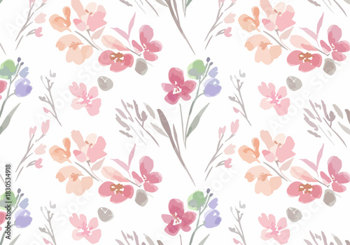 Botanical painting watercolor flora watercolor