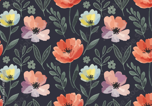  A delicate watercolor painting of peachcolored roses on a white background