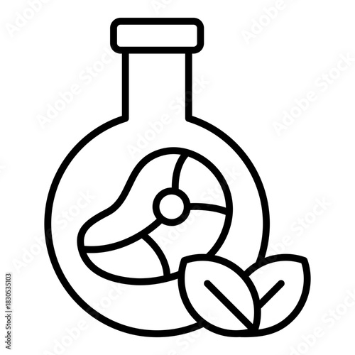 Lab-Grown Meat Icon. Vector Line Icon