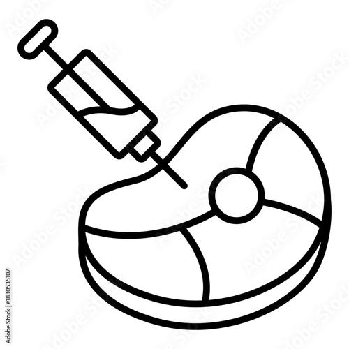 Lab-Grown Meat Icon. Vector Line Icon