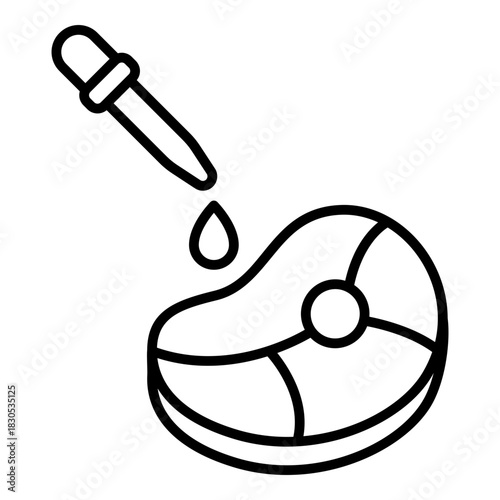 Lab-Grown Meat Icon. Vector Line Icon