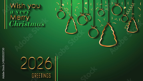 2026 Merry Christmas background for your seasonal invitations, festival posters, greetings cards.
