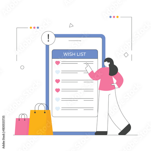 Wish List Vector Illustration EPS 10 File