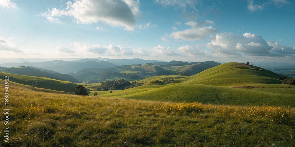 Fototapeta premium A busy street scene with pedestrians and vehicles, emphasizing urban activity and foot traffic, urban density awareness day
