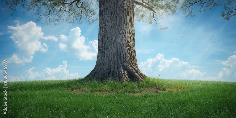 Fototapeta premium Young man smiling at the camera while using a smartphone, emphasizing casual communication