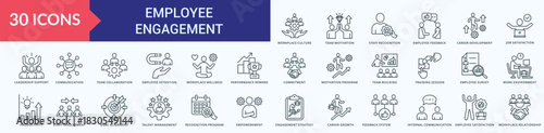Employee Engagement Icon Pack Illustration Vector