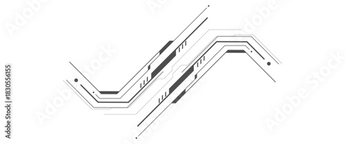 Digital techno circuit line networked technology background in abstract vector png..	