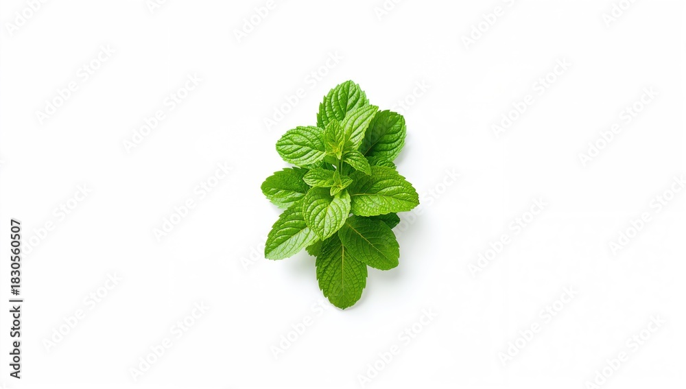 Naklejka premium Fresh lemon balm bunch used as a herbal remedy, suitable for natural wellness practices