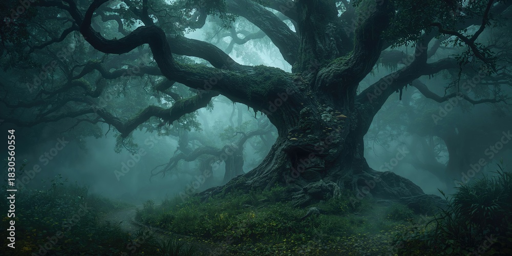 Obraz premium Tiger shark emerging from the deep sea, emphasizing marine safety and underwater exploration