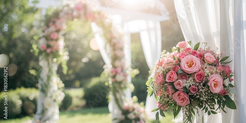 Fototapeta Naklejka Na Ścianę i Meble -  Stone sculpture of a Christian cross set against the sky, emphasizing outdoor religious art in a park setting