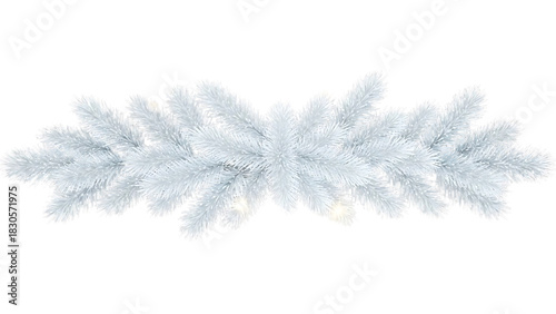 White branches frame border design decoration transparent winter holiday