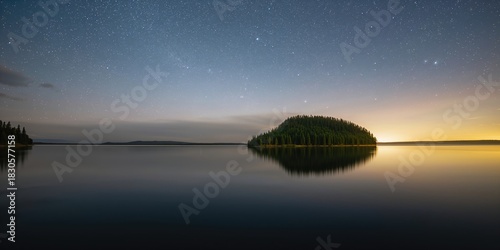 Lake Onega in Karelia, Northern Russia, as a scenic natural landscape for environmental preservation efforts