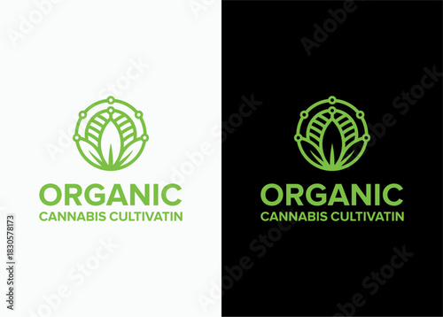 Organic Cannabis Cultivation Logo Design for Natural and Healthy Products