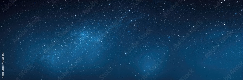 Fototapeta premium A wide-angle view of the galaxy with distant stars, serving as a background for space-themed layouts and designs