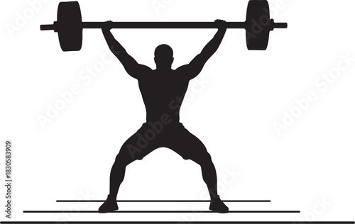 Fitness athlete silhouette