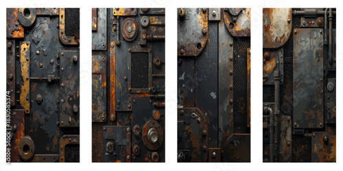 Heavy Grunge Mechanized Alloy Texture – Industrial Metal Background