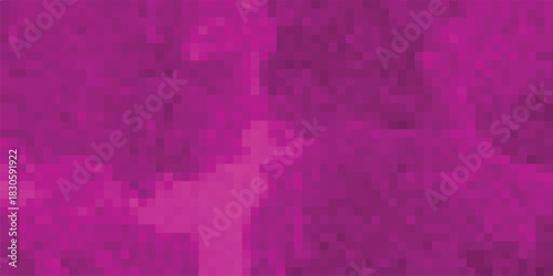 Vibrant pixelated abstract background in shades of magenta and pink, with irregular shapes and textured areas forming a dynamic and energetic visual element for digital design