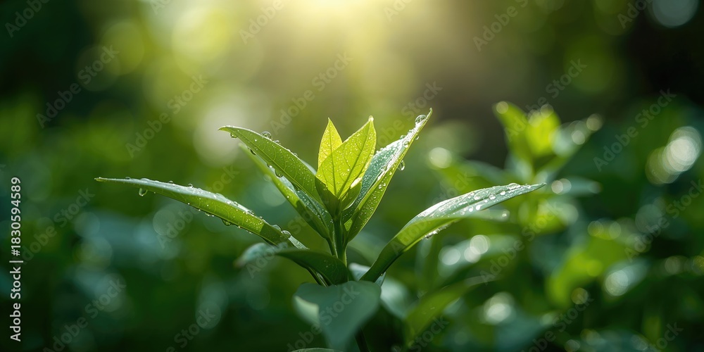 Obraz premium Tree branch in twilight with autumn leaves, emphasizing seasonal change for nature preservation awareness