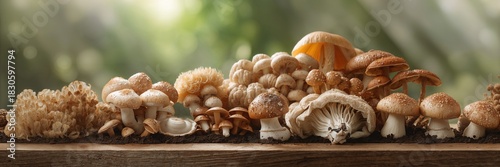 Different types of mushrooms in cultivation, emphasizing diversity in mushroom farming practices