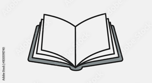open book vector illustration