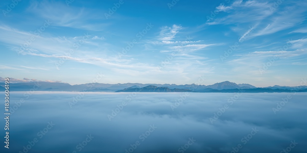 Fototapeta premium Baobab trees standing alone on a plain, emphasizing natural erosion risk, Earth Day