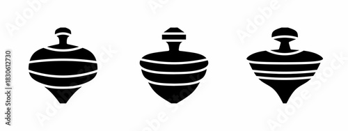 Top icon set. Vector symbol. Illustration of top. Spinning top. Vector illustration. Stock vector.