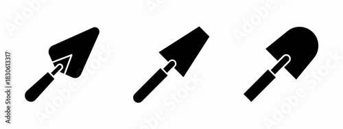 Trowel icon set. Vector symbol. Illustration of trowel. Trowel. Vector illustration. Stock vector.