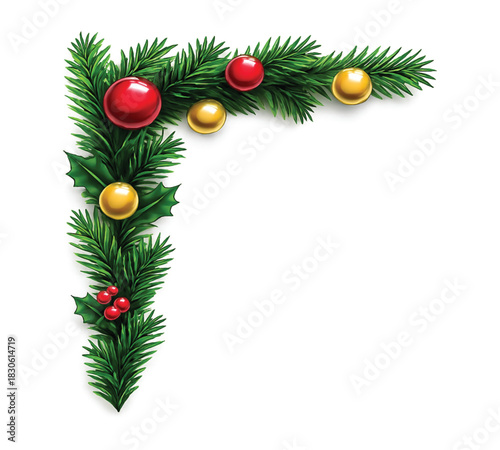 christmas tree with red balls