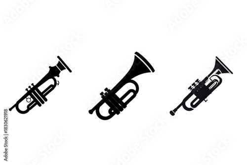 vector illustration of a trumpet