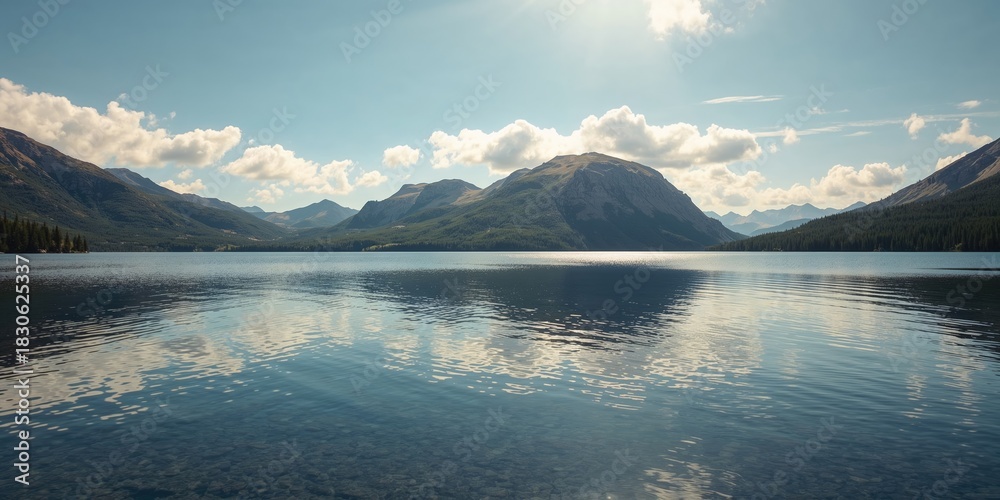 Naklejka premium A white animal with black eyes in a green forest during summer, emphasizing natural habitat and lush foliage, Earth Day