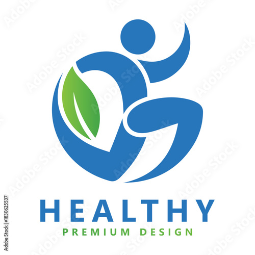 healthy life vector logo design