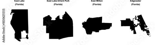 East Lake, East Lake-Orient Park, East Milton, Edgewater outline maps