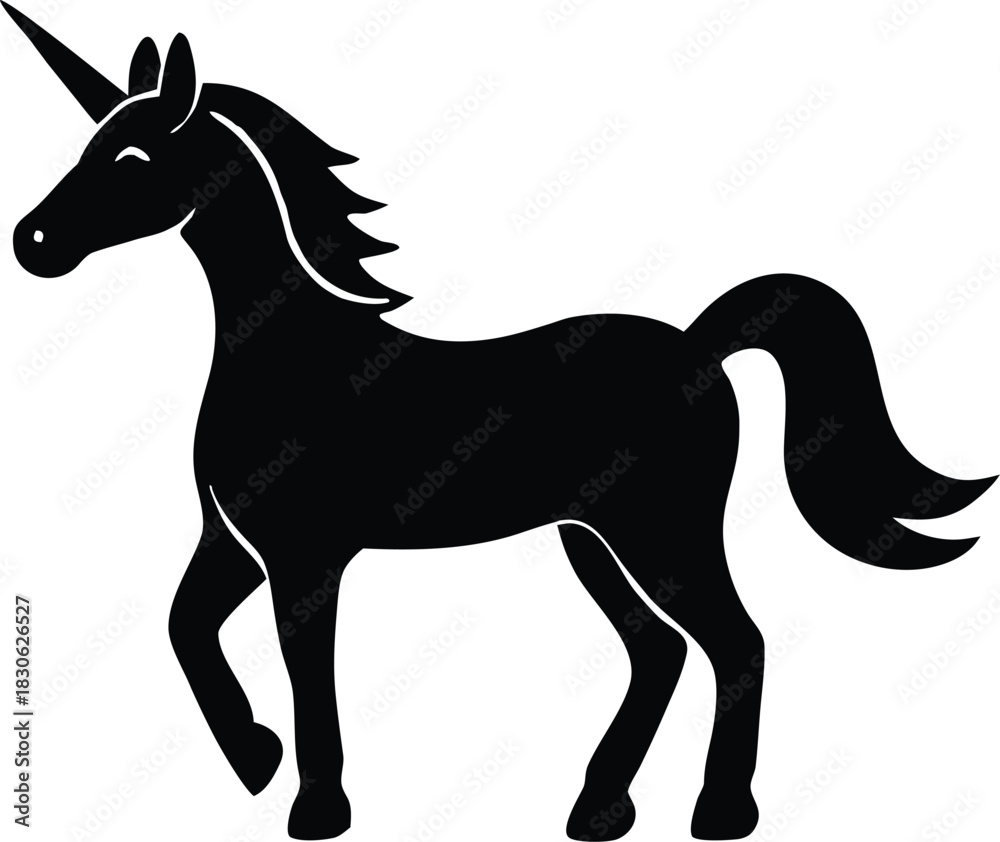 Obraz premium Unicorn graphic design, Isolated fairytale creature element