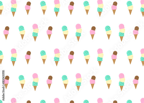 アイスクリーム　パターン壁紙