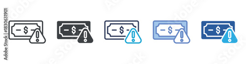 Finance icon set multiple style collection