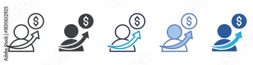 Customer icon set multiple style collection