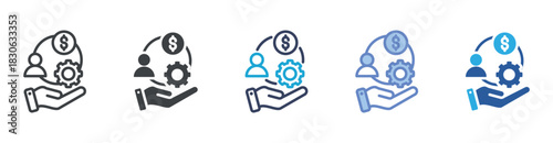 Resource icon set multiple style collection