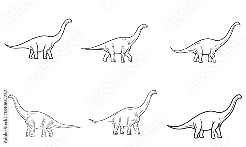 Dinosaur animation sequence silhouette