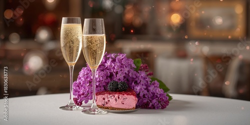 Fototapeta Naklejka Na Ścianę i Meble -  Space station and space ship in outer space, with Earth sunlight illuminating the scene, emphasizing space exploration and technology, Earth Day