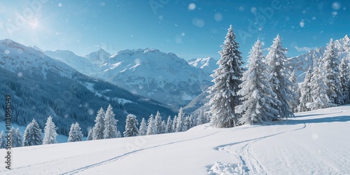 Chamonix valley after snowf...