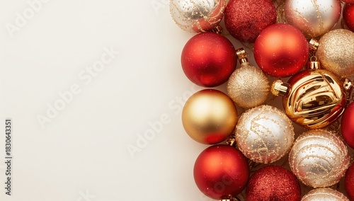 Colorful Christmas balls on...
